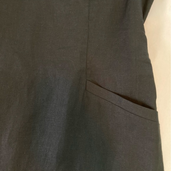 Talbots Black Irish Linen Shift Dress with Pockets Lined (Size 16P) - Picture 10 of 15